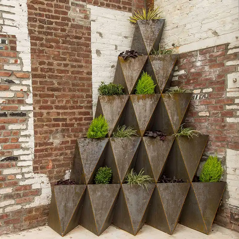 stacked planter pots