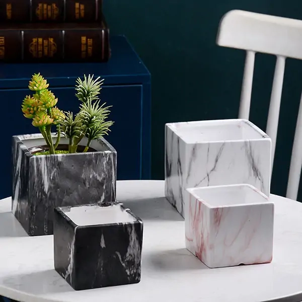 square ceramic plant pots