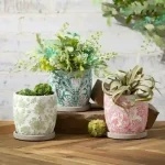 colorful ceramic pots for plants